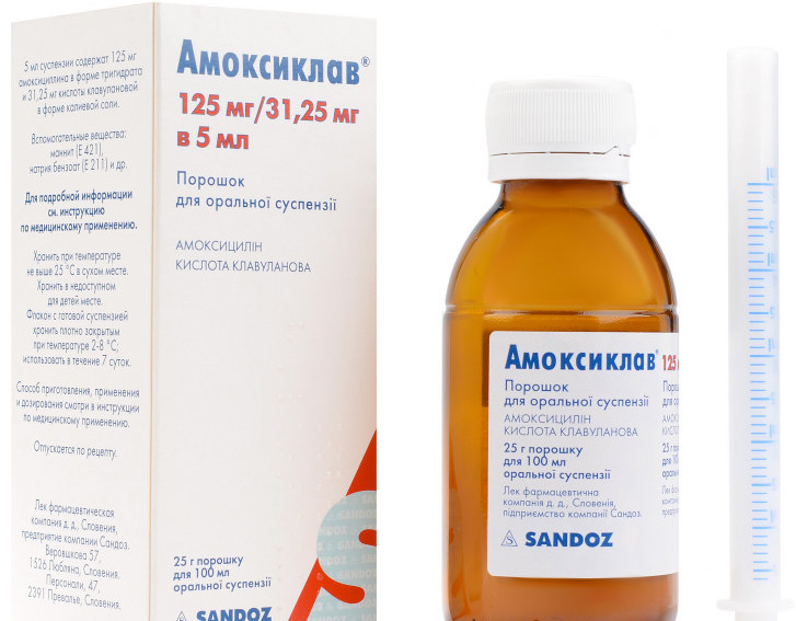 Амоксиклав суспензия 250 и 125 мг: инструкция по применению для детей, дозировка сиропа