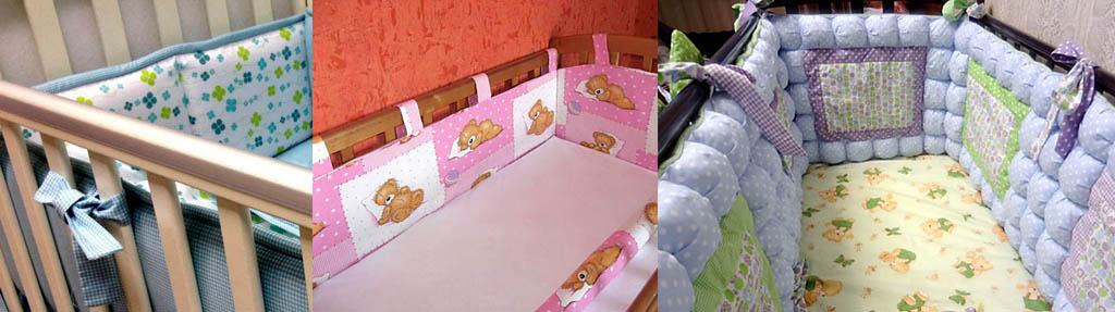 Завязки для мягких бортиков детской кроватки