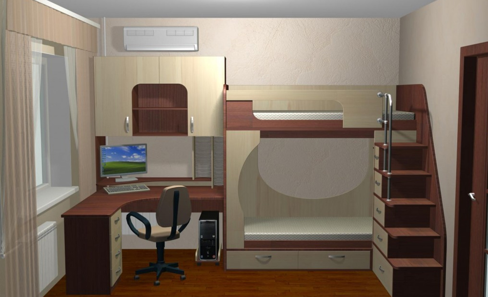Дизайн небольшой комнаты для мальчика