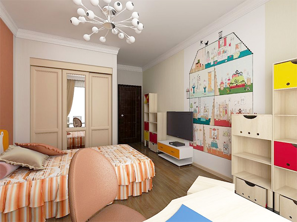 дизайн спальни совмещенной с детской