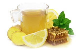 Tea with ginger lemon and honey