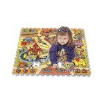 Напольные коврики-пазлы для детей: Коврик-пазл Lee chuyn Парк аттракционов (81 элемент) 