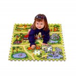 Напольные коврики-пазлы для детей: Коврик-пазл Lee chuyn Сафари (81 элемент) 