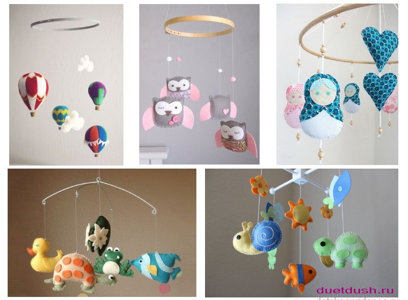 Мобиль на кроватку для новорожденных своими руками: мастер-класс и идеи