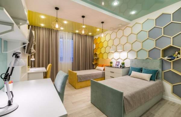 Цвет стен в детской: сочетание оттенков в интерьере комнаты для девочки или мальчика, фото примеров