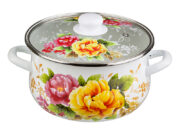 Преимущества и недостатки эмалированных кастрюль со стеклянными крышками