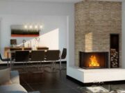 Выбор углового камина для дома